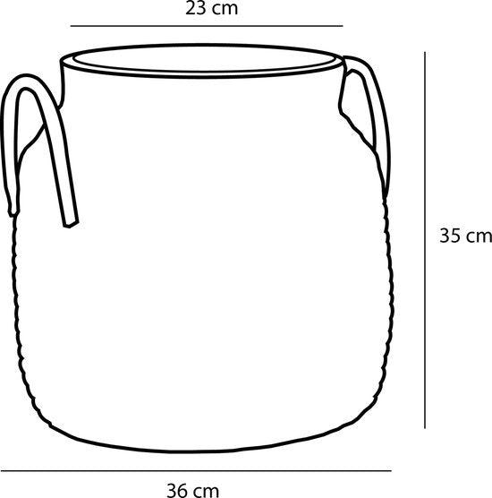 Mica Decorations Panier de rangement Milou - Lot de 2 - H43 x Ø50 cm - Seagrass - Jaune