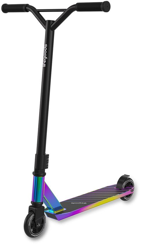 LifeGoods Stuntstep Fly Pro - 6+ Years - Marchepied pour enfants - Garçons/Filles - 100mm - 100KG - Arc-en-ciel