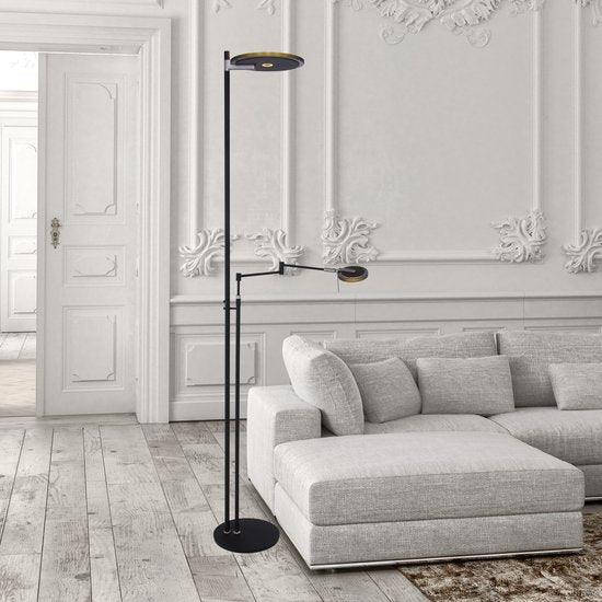 Lampadaire salon industriel Turound LED 2663ZW Noir