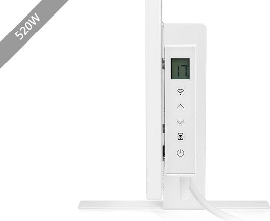 Panneau chauffant infrarouge mince avec minuterie réglable - Vlectro - 520 W - Blanc