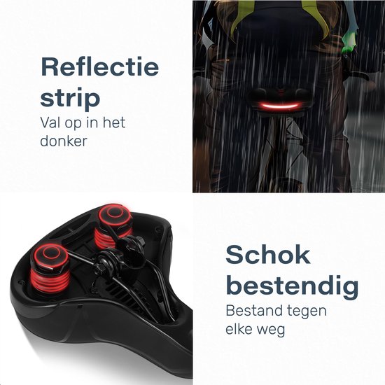 Selle vélo unisexe - Ergonomique - Avec suspension - Selle vélo - Selle gel - Vélo de course - Vélo de montagne - Femme - Selle - Accessoires - Selle jupe femme - Porte-vélos - Rail de selle - Noir - Proskill