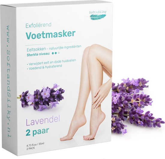 Chaussettes à callosités douces et soyeuses - 2 packs - Masque d'exfoliation des pieds - Élimination des callosités pour les pieds - Masque pour les pieds - Callosités - Lime - Râpe - Crème de remplacement - Élimination - Lavande -...