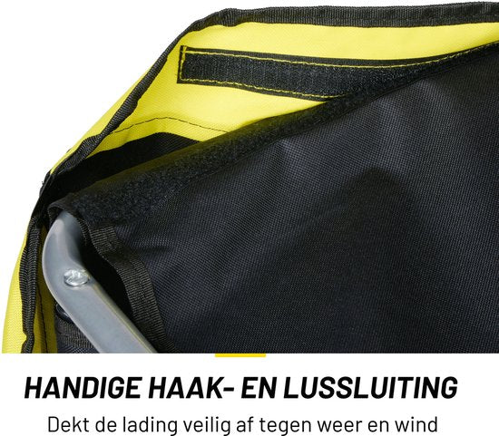 Dunlop Bicycle Trailer - Remorque pour vélo - Remorque pour vélo - Bagages pliable - Remorque pour vélo avec réflecteurs et housse de pluie ajustable - Jaune