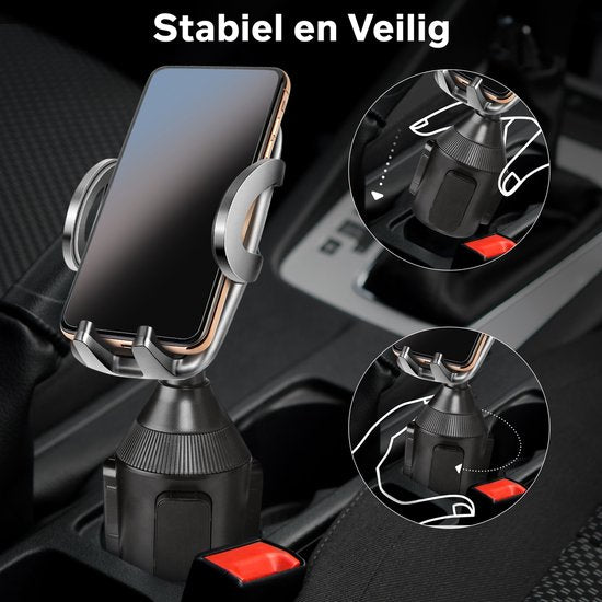 Bintoi® T300 - Supports de téléphone Accessoires de voiture intérieur - Support universel de téléphone GSM pour voiture - Support de gobelet pour voiture - Support de téléphone mobile pour voiture - Cadeau