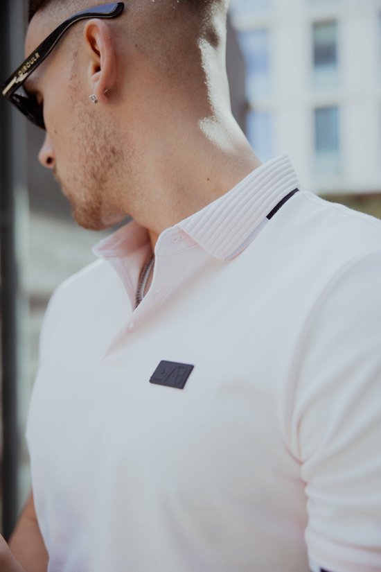 AB Lifestyle - Polo tricolore | Barely Pink - Hommes - Taille : XS