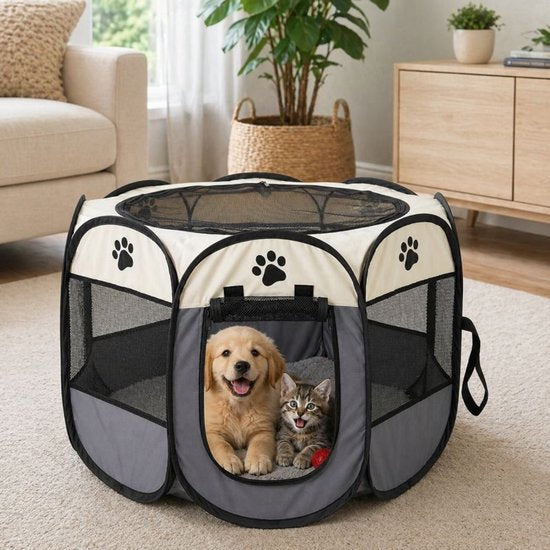Ceruzo Parc à chiots pliable - pour petits chiens - chats - lapins - 73 cm
