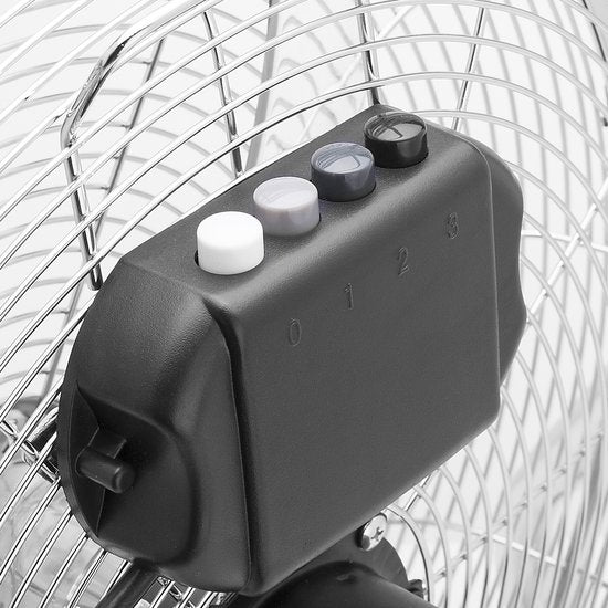 Ventilateur de sol 40 cm - 3 Vitesses - Ventilateur de caisson - Inclinaison 130° - Métal - Tristar VE-5936