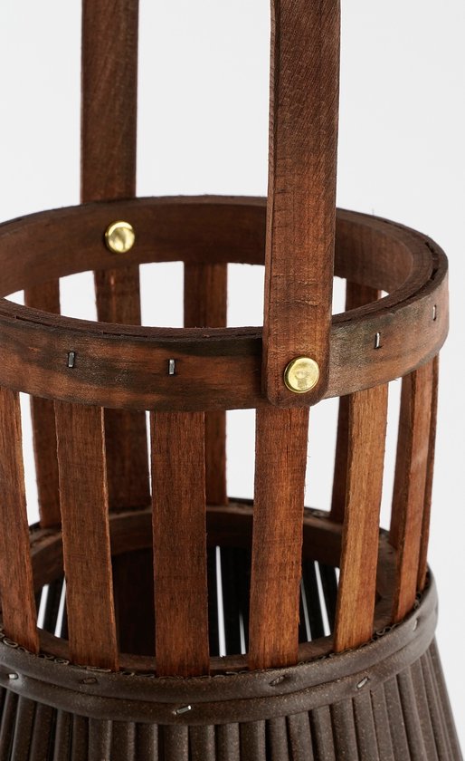 Mica Decorations Lanterne Cosmo - H45 x Ø15 cm - Polyester recyclé - Marron foncé