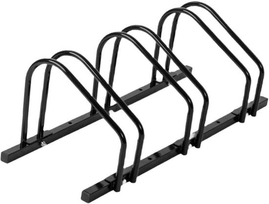 Ceruzo Porte-vélos pour 3 vélos - 101x33x26 cm - Pour E-bike et MTB - Fixation au sol et au mur - Noir