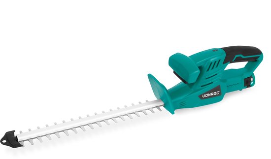 VONROC Taille-haie à batterie 12V - Longueur de coupe 350mm - Largeur de coupe 12mm - Batterie et câble usb-c inclus