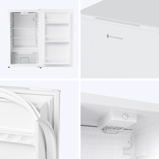KitchenBrothers Réfrigérateur - 92L - Modèle de table - Glacière - Frigo - Pose libre - Blanc