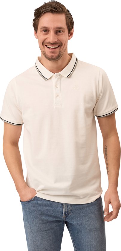 Mario Russo Polo Shirt Edward - Taille XXL - Polo Homme - Chemises polo homme - Coton - Blanc cassé