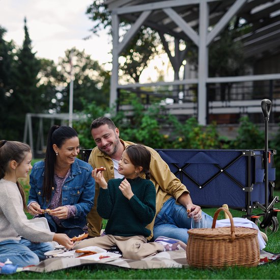 LifeGoods Wagon - XXL - pliable - 300L - 150KG de capacité de charge - bleu