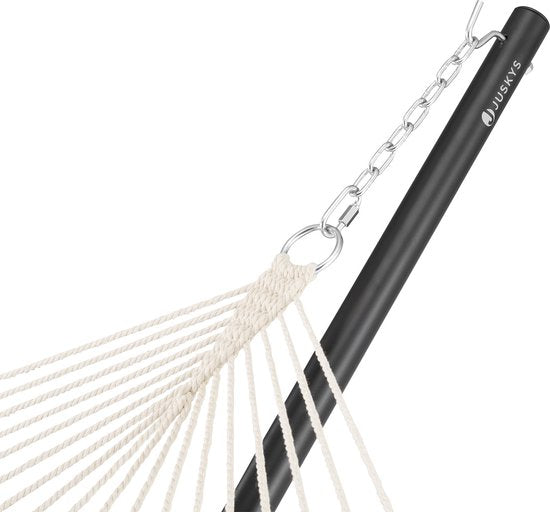 Juskys Hamac Cata - Light Grey - Base et coussin inclus