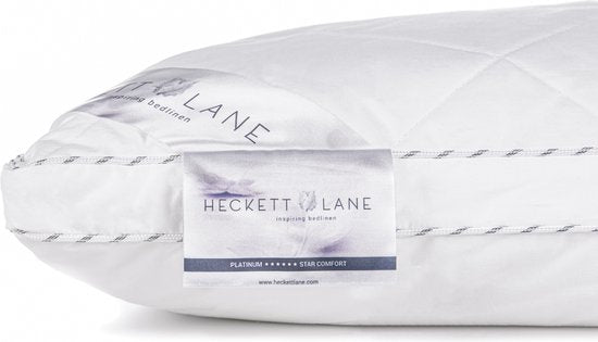 Oreiller Heckettlane - Oreiller en forme de boîte avec rembourrage synthétique - Oreiller antiallergique - 80x80 cm - Pour les dormeurs sur le dos, sur le côté et sur le ventre - 1 pièce