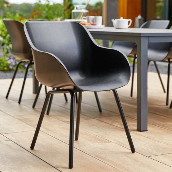 Hartman Sophie elegance garden chair - Black - set of 2 - black rondo base