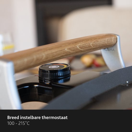 Boska Electric Grill Plate Pro - 35x56 cm Poignées en chêne - Plaque Teppanyaki