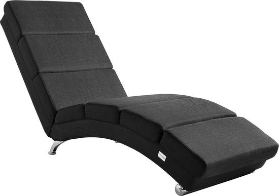 Casaria Recliner London - Chaise longue chromée - Anthracite