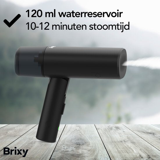 Brixy Clothes Steamer - Powerful Hand Steamer - Steamer Clothes and Furniture - Including Storage Bag - Anthracite
