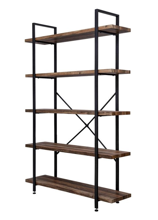 VDD Armoire murale - industrielle - métal/bois - noir 29,5x105x177,5