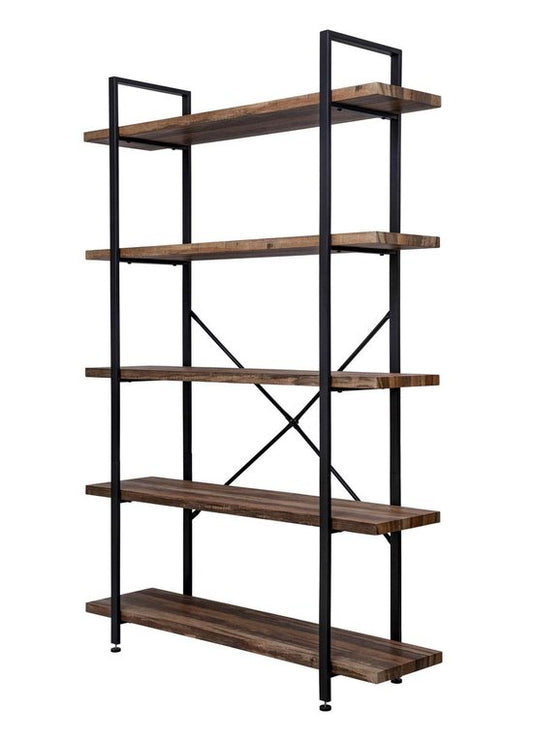 VDD Armoire murale - industrielle - métal/bois - noir 29,5x105x177,5