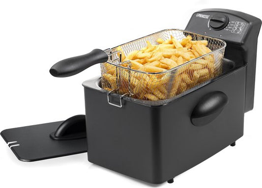 Princess fryer 182729 - Friteuse - 4 litres - Zone froide - 2000 watts - Collection Black Steel