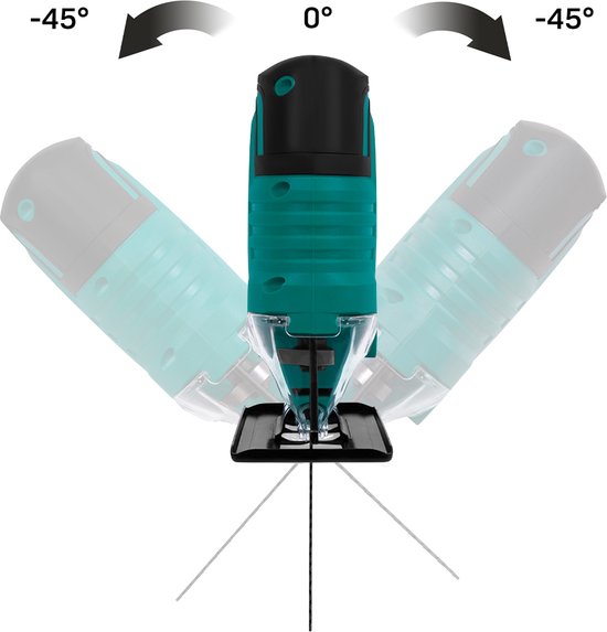VONROC Accu Jigsaw 12V - Batterie, câble usb-c et lames de scie inclus