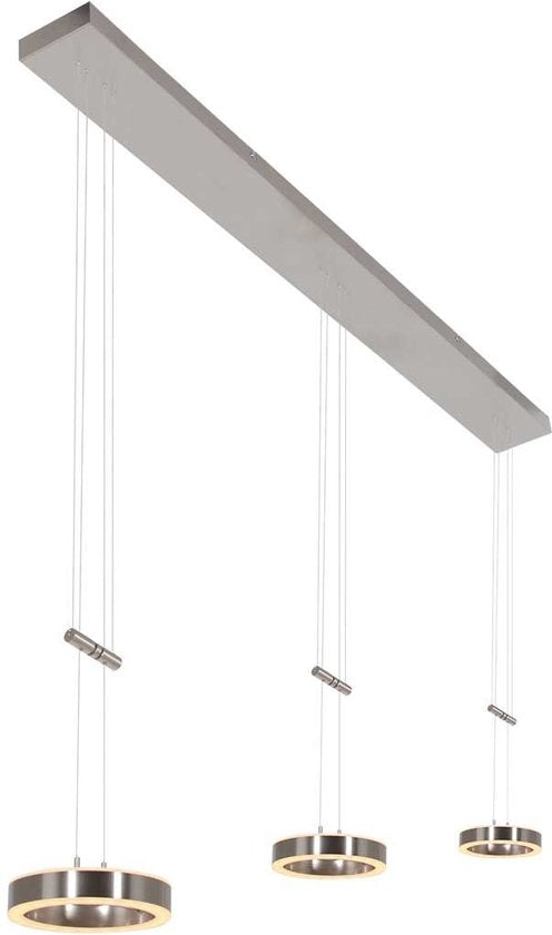 Lampe suspendue Steinhauer - acier - métal acrylique - lampe design - LED - Argenté501ST