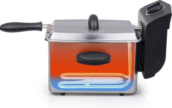 Tristar Fryer FR-6919 - Friteuse petite - Friteuse 2 litres - 800W - Friteuse de camping - acier inoxydable