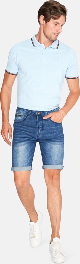 Mario Russo Denim Short Dark Used - Short Jeans - Pantalon d'été confortable - Taille XL