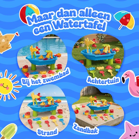KidzKraze® Water Table M - Jouets d'extérieur - Jouets sensoriels - Table d'activité - Parcours d'eau - Table de sable pour enfants - Jouets de table de jeu d'eau - Accessoires inclus