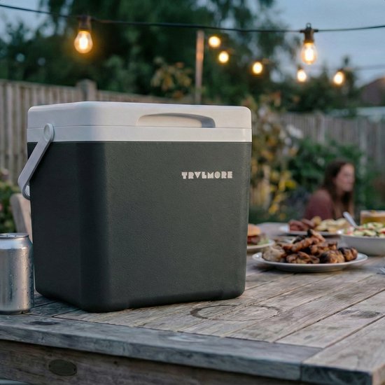 TRVLMORE Cool Box 14L - 47 heures de réfrigération - Frigobox - Elément réfrigérant inclus - Cool Box Small - Anthracite