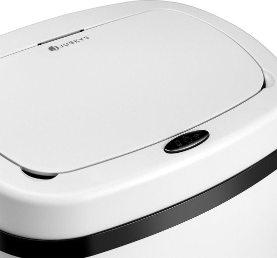 Poubelle automatique / Poubelle à déchets / Poubelle à détecteur - 50 litres - Blanc - Rectangle