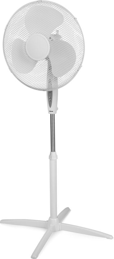 Ventilateur de table 40 cm - Avec télécommande et minuterie - 3 vitesses - Réglable en hauteur - Tristar VE-5898 - Blanc