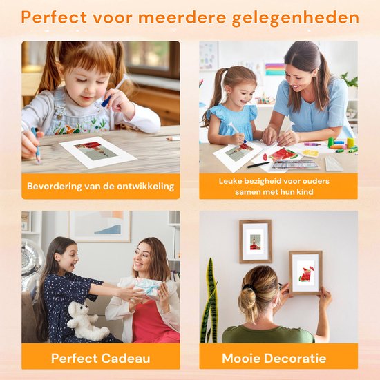 Rubye® Mini peintures de diamants - 2 pièces - Set - Adultes - Peinture de diamants pour enfants - Big Ben & Watermelon Cocktail- 15x20cm