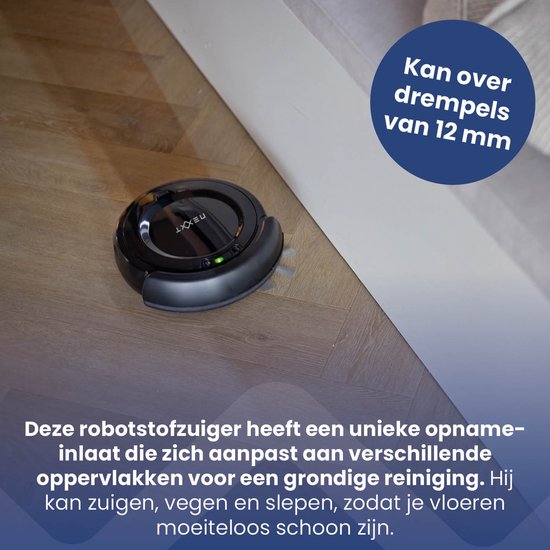Aspirateur Robot 3 en 1 - Nexxt - incl. Station de recharge - Adaptateur et brosse inclus - 17W