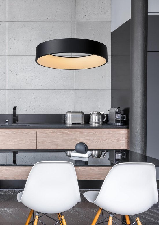 Lucide TALOWE LED - Lampe suspendue - Ø 60 cm - LED Dimmable - 1x39W 3000K - Noir