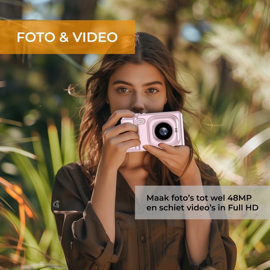 Denver Caméra numérique Full HD - 48MP - Caméra Vlog - Photo et vidéo - Caméra - DCA4818P