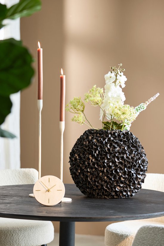 Light & Living Vase Phylia - Noir - 44x20.5x38.5cm - Plastique - Moderne - Vase à fleurs - Décoration intérieure - Vase décoratif pour le salon ou la chambre - Cadeau de Noël - Cadeau pour lui - Cadeau pour elle - Décoration de Noël