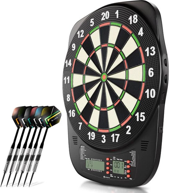 Jeu de fléchettes électronique - écran LCD inclus - port USB-C - 18 fléchettes