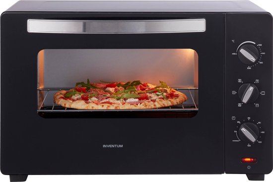 Inventum OV457B - Four à convection encastrable - Plateau tournant - 45 litres - 2000 watts - 6 programmes - Noir