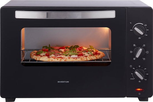Inventum OV457B - Four à convection encastrable - Plateau tournant - 45 litres - 2000 watts - 6 programmes - Noir