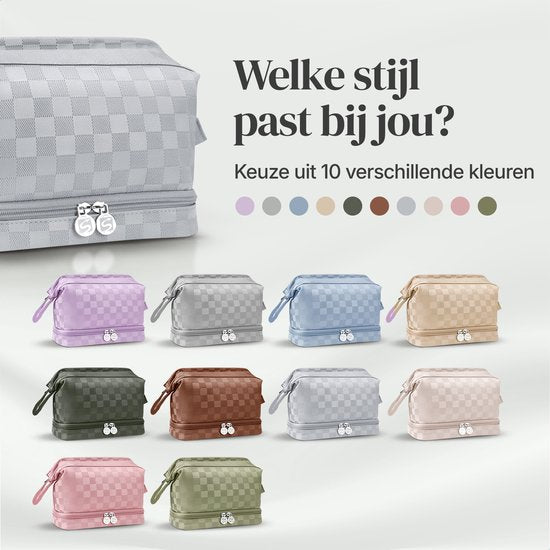 Skycases Travel Essentials - Trousse de toilette et de maquillage - Imperméable et compacte - Convient pour le voyage et l'usage quotidien - Unisexe - Argent