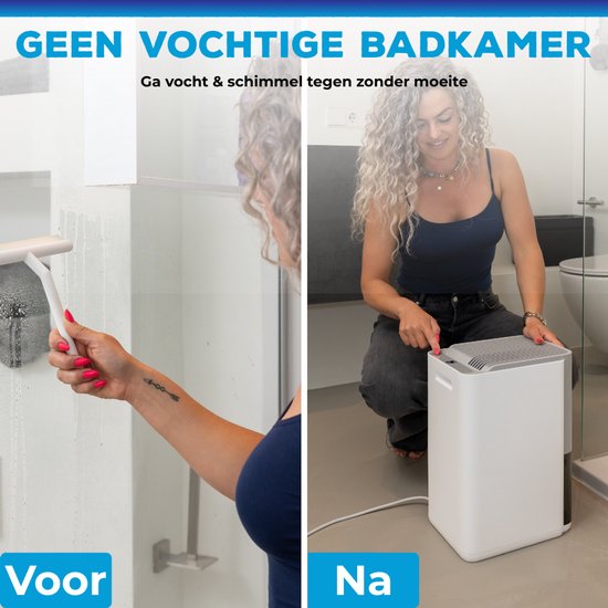 Sofresh déshumidificateur 20 litres par jour - Déshumidificateur et déshumidificateur pour cave, salle de bain, grenier et salon - Blanc