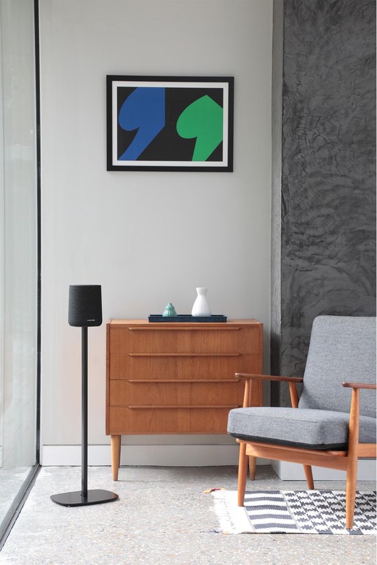 SoundXtra SDXHKCONEFS1021 Support d'enceinte Floor Aluminium, Steel Black