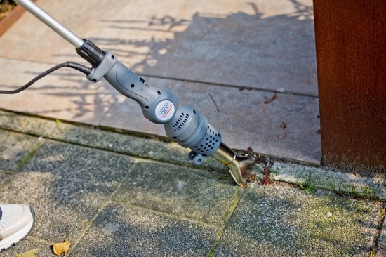 QLT Brûleur de mauvaises herbes électrique 3-en-1 - Allume-barbecue - Brûleur de peinture - 2000W - Avec 5 accessoires et roues