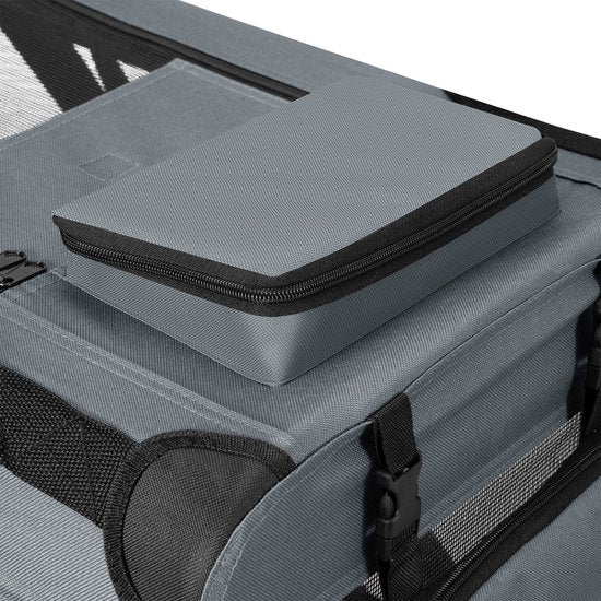 Boîte de transport pliante pour chien / Banc Lassie M - Gris - 42 x 60 x 44 cm