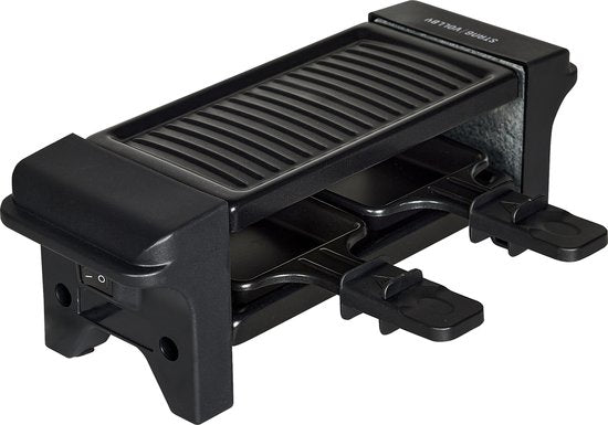StangVollby GRILLA Set Gourmet pour 2 personnes - Petit Set Gourmet - Plaque de gril électrique - Set Raclette Gourmet - Griller - Frire - Antiadhésif - Gourmet - Dîner de Noël - Noir - Plastique - Sets Gourmet - Poêles Gourmet - 350W
