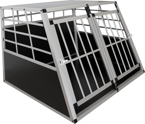 Boîte de transport pour chiens - Juskys - XL - aluminium