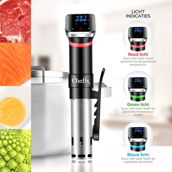 VAIVE Sous Vide Stick - Wi-Fi et application inclus - Mijoteuse intelligente - Cuiseur de cuisson